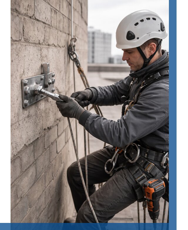 Установка анкерных точек в Мытищах от 3554 р. | ВЫСОТНИК-Мтщ