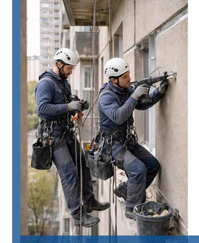 Промышленные альпинисты высотные работы и монтаж в Мытищах